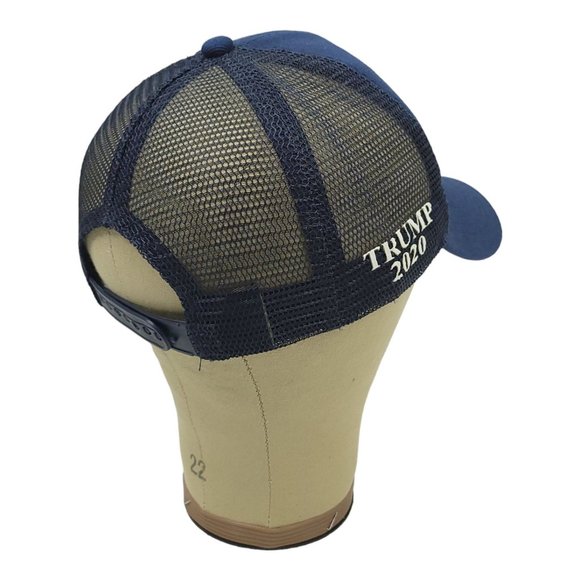 Keep America Great Mesh Snapback Cap Trucker Baseball Hat Trump 2020 Flag Blue - Picture 10 of 12
